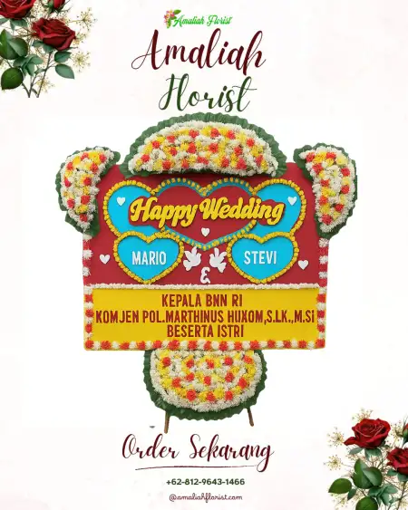 Papan Bunga Pernikahan Plupuh
